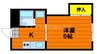 レクサス神田 1Kの間取り