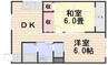 ストークマンションB棟 2DKの間取り