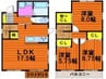 新保　小橋貸家 3LDKの間取り