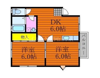 間取図 コーポ洋ラン　F棟