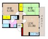 ラフィネ高柳 2LDKの間取り