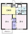 グランバリー 2DKの間取り