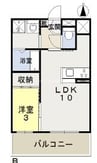 グリーンベア 1LDKの間取り