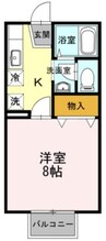コンフォート 1Kの間取り