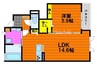 La・Maison　A棟 1LDKの間取り