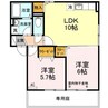 ベルヴィル 2LDKの間取り