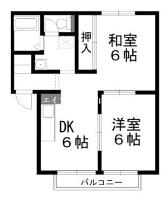 間取図 パークサイドよこおB