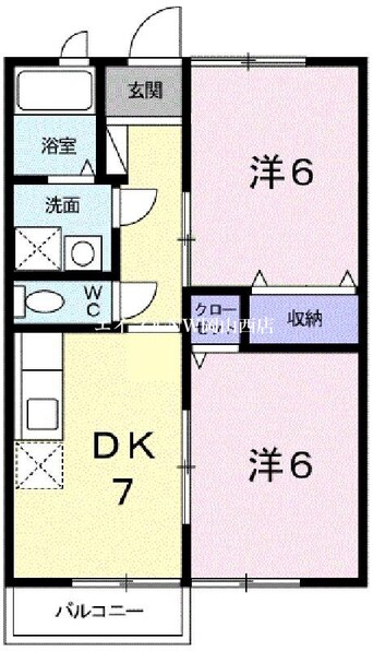 間取図 ニューエルディム小西Ａ