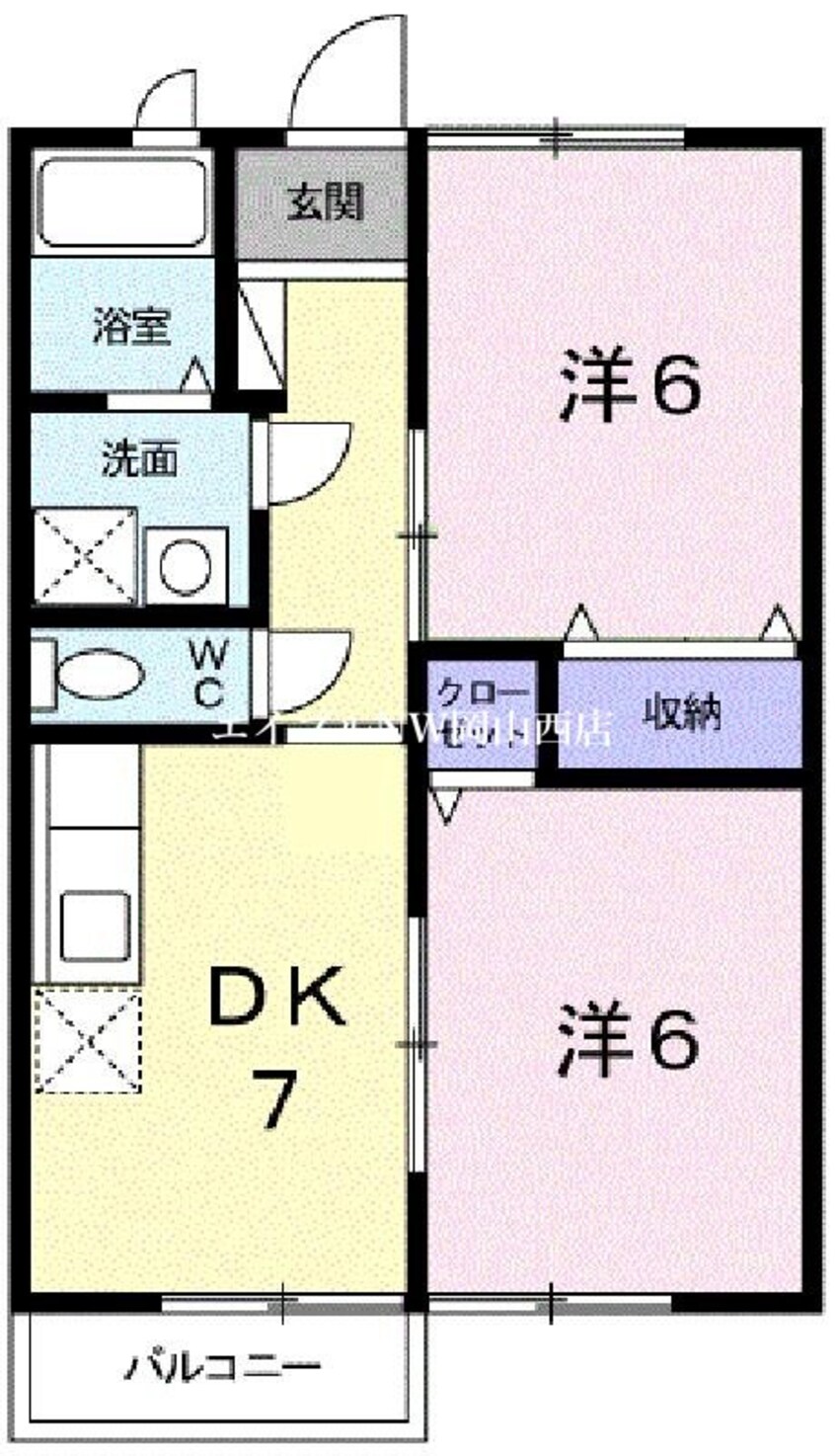 間取図 ニューエルディム小西Ａ