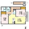 トゥールモンド 2LDKの間取り