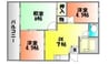 カーサ新屋敷　A棟 3DKの間取り