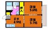 フレグランス９６ 2Kの間取り