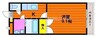 パティオ西島田 1Kの間取り