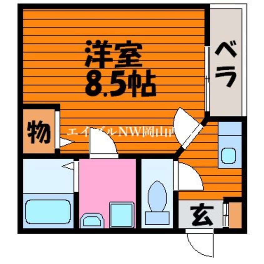 間取図 クレフラスト北長瀬　Ｂ棟