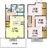 ロング　マレ伊福町　Ａ棟 3LDKの間取り