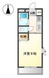 シャインキャッスル 1Kの間取り