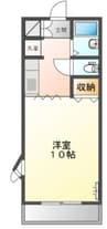 フルハウス 1Kの間取り
