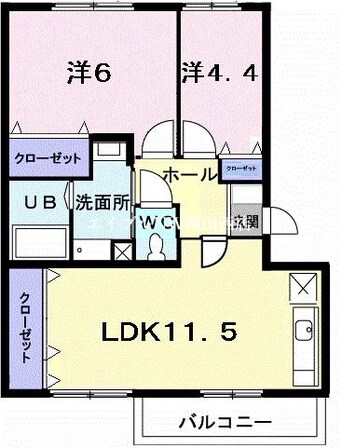 間取図 エルディムパディＢ