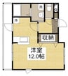 グレイスHARAⅡ 1Rの間取り