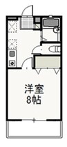 ベルクラント今 1Kの間取り