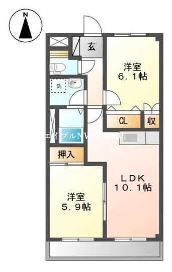 間取図 ベルグランデ高柳