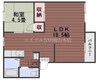 妹尾グリーンコーポ 1LDKの間取り