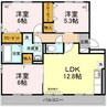 ラーバンコートⅡ番館 3LDKの間取り