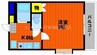 カレン下中野 1Kの間取り