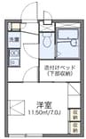 レオパレスソフィア 1Kの間取り