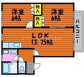 間取図 シンフォニーＫｕｓｕｄｏ　B