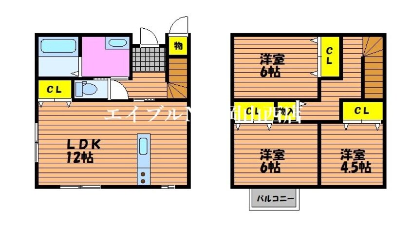 間取図 御成町借家