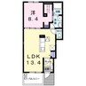 アムール　Ａ棟 1LDKの間取り