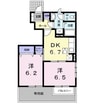 ニューハイツ冨士Ａ 2DKの間取り
