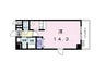 リョーアイ 1Rの間取り