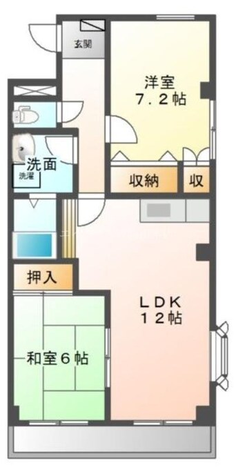 間取図 サンピア大福