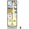 カーサフェリス 1LDKの間取り