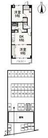 グレースマンションエルフ 2DKの間取り