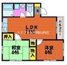 パストラル浦安 2LDKの間取り