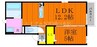 ペガサス 1LDKの間取り