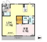 ホワイトローズ 1LDKの間取り