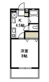 パークサイドなんば　A 1Kの間取り