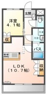 プラスペリティ 1LDKの間取り