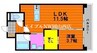 ルミエール岡山駅西口 1LDKの間取り