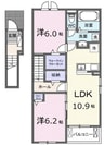 フリーデＡ 2LDKの間取り