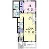 アヴェニール 1LDKの間取り