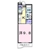 アヴィオン　Ａ 1Kの間取り