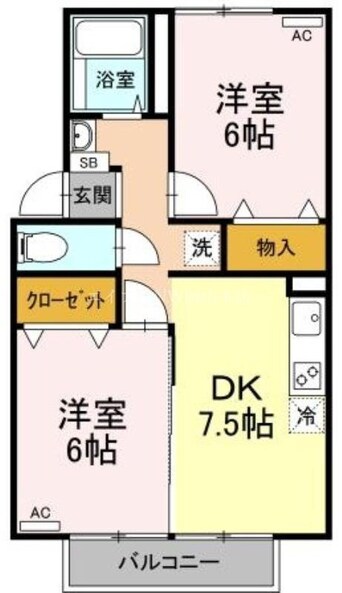 間取図 ファミール桃の郷　Ａ棟