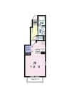 セレーノふくい　弐番館 1Rの間取り