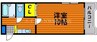 ウエストヒルズ野田　Ｃ棟 1Kの間取り