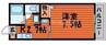 ライフコーポ 1Kの間取り